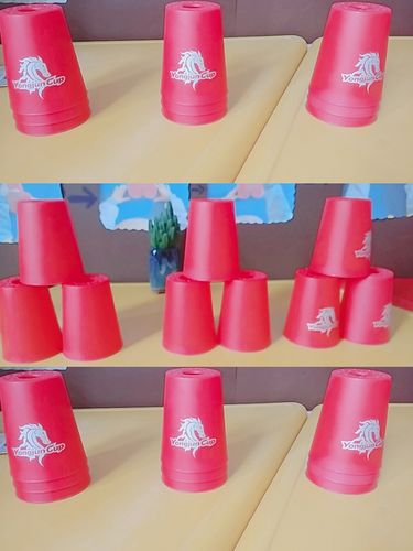 新蓝幼儿园大二班第十周成长记——有趣的速叠杯