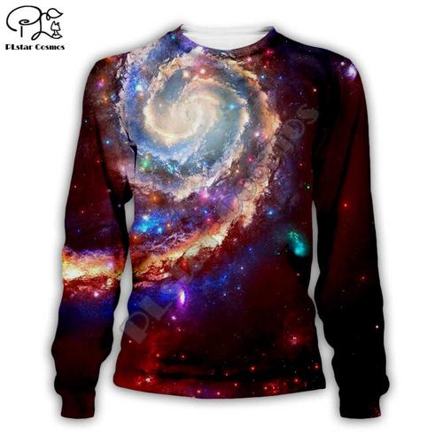 3d colorful galaxy print women trippy sweatshirt streetwear