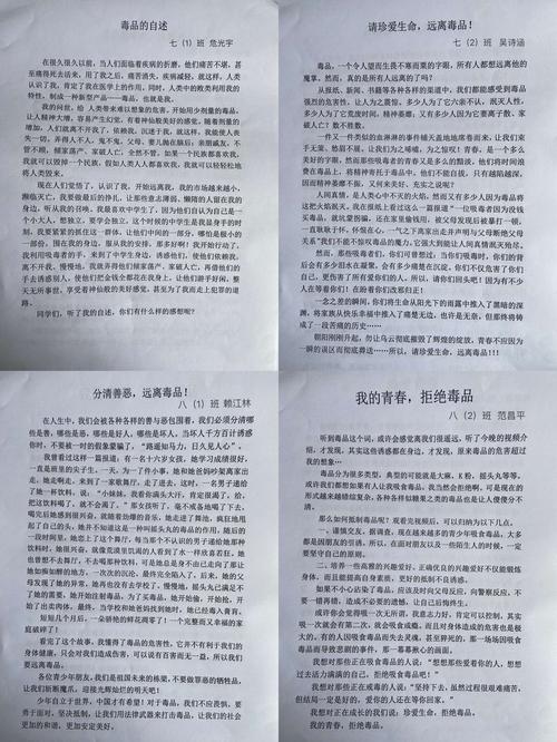 高桥中学开展禁毒征文比赛