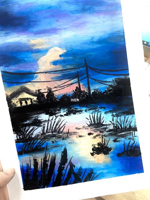 重彩油画棒风景画98_油画棒_风景画_油画棒画_绘画