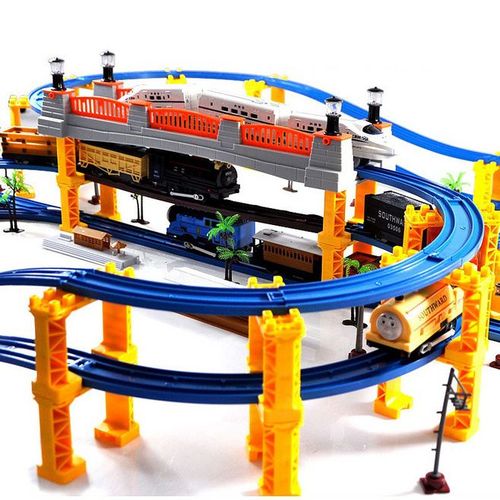 音乐托马斯轨道火车轨道车儿童玩具火车玩具托马斯电动小火车套装-t