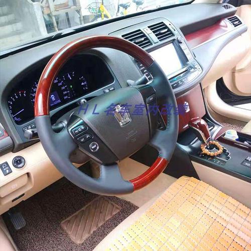 适用于丰田13代皇冠桃木方向盘大嘴13.5代老款14年方向盘