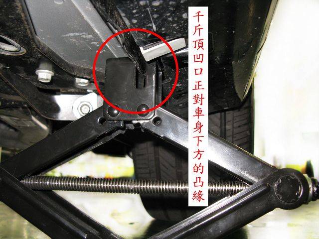 换轮胎的时候千斤顶应该顶在哪个