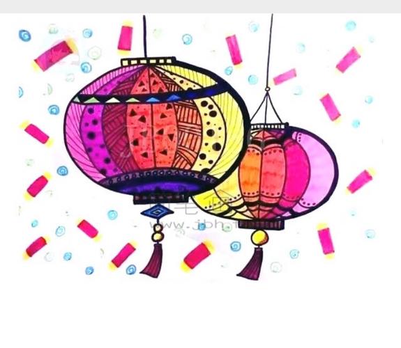 其它 三,四年级简笔画——花灯笼 写美篇   中国灯笼又统称为灯彩,是