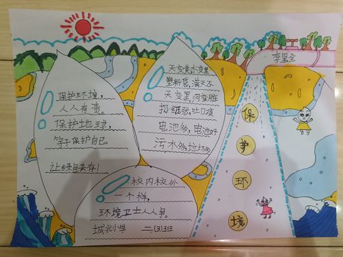 创城我行动之一:环境保护手抄报
