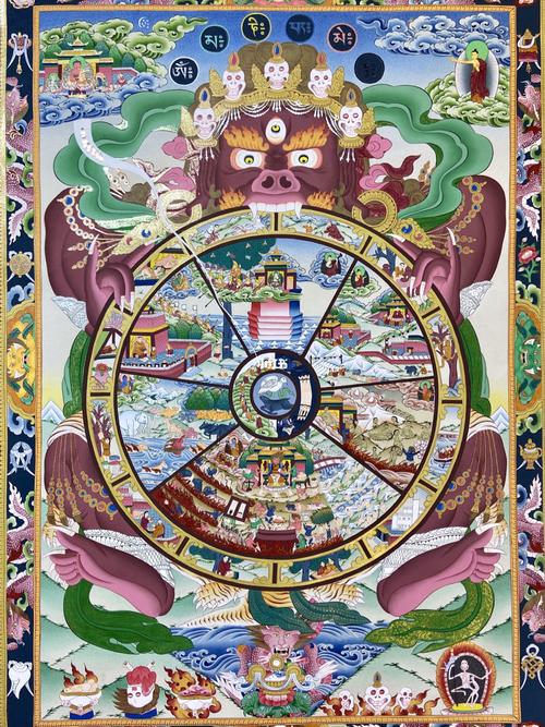六道轮回图 手绘唐卡 唐卡艺术 大师级唐卡_唐卡_手绘