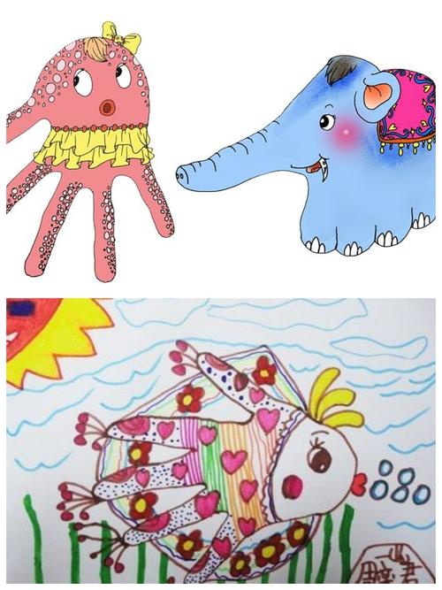 一年级下册 手形添画