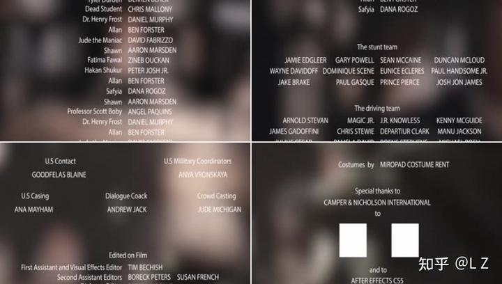 字幕条ae模板实用微电影标准片尾字幕ae模板