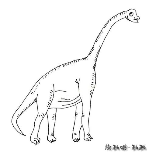 腕龙简笔画图片