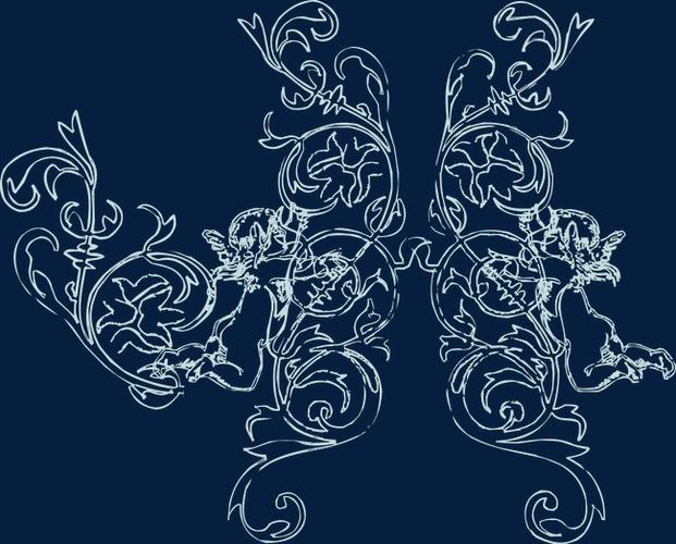 > 刺绣花纹矢量图