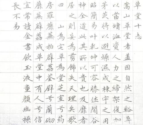 9岁孩子用硬笔写《草堂十志》,写出了文征明式的老辣