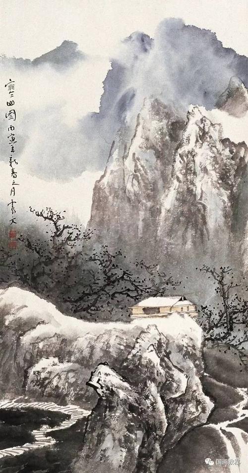 乐震文山水作品欣赏,美如仙境