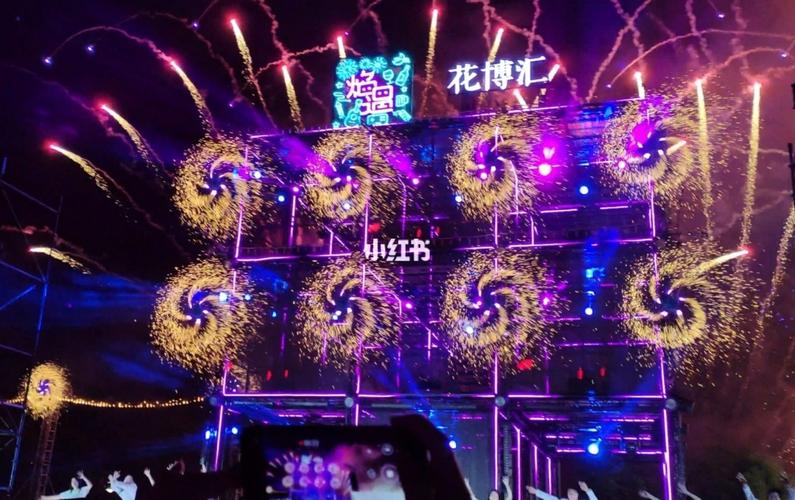 五一武汉旅游好去处——焰遇花博汇烟花秀_烟花_音乐节_旅行_音乐_花