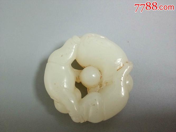 传世清代羊脂白玉童子挂件吊坠