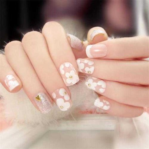 新娘假脚指甲,美甲甲(图05/12)结婚指甲美甲图片大全适合短指甲的美甲