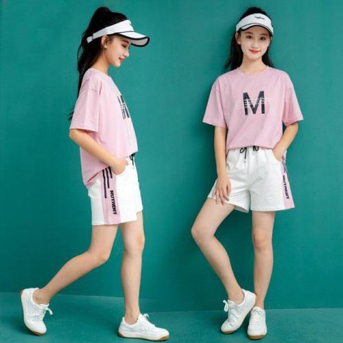 香忊小学生女装夏装套装女童夏季2021洋气新款618岁初中生女中大儿童