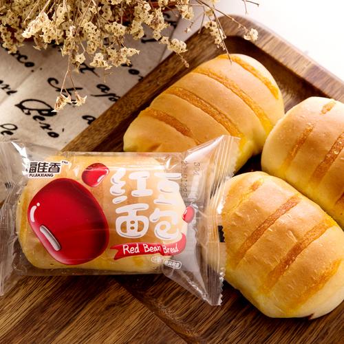 红豆面包早餐低卡低脂抗饿零食