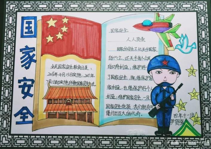 "全民国家安全教育日"手抄报 —提高国防意识
