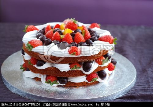 水果裸蛋糕,小吃美食,食品餐饮,摄影,汇图网www.huitu