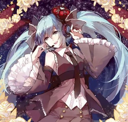 初音未来二次元手绘画,亭亭玉立,超有气质的初音小姐姐