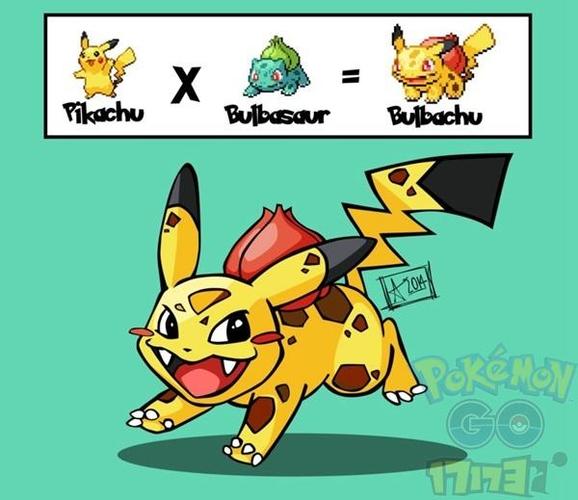pokemongo精灵宝可梦go宝可梦合体画作看着毫无违和感