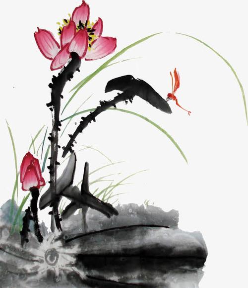 水墨莲花