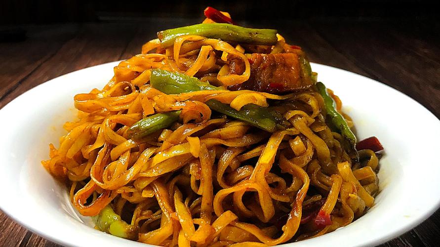 鸡汤四季豆焖面