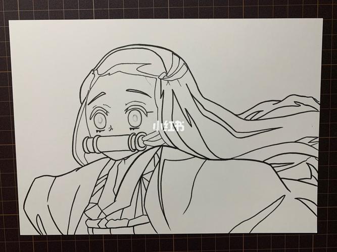 马克笔手绘-灶门祢豆子(含过程)_手绘_马克笔_鬼灭之刃影评_绘画_cc霜