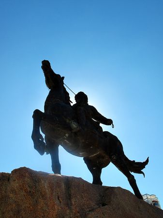 苏炳文将军骑马雕塑 by:老山货 no.yh350158