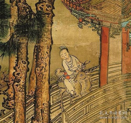 清 袁耀 蓬莱仙境图(十二条屏)绢布复制品(左,右26*245)(中间十幅56*