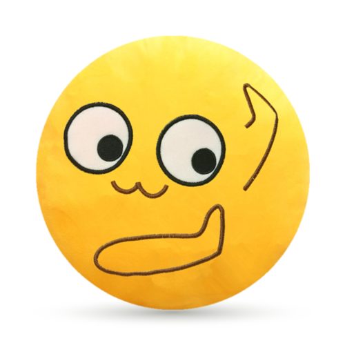 嘿哈我美吗表情包抱枕emoji毛绒玩具公仔拆洗靠背坐垫滑稽搞笑怪