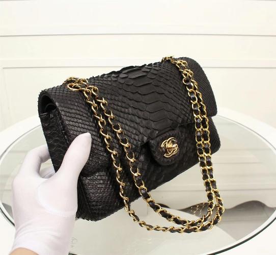【chanel】香奈儿 独家原单品质 女士单肩包 手提包 cf全蟒蛇蛇皮 24k
