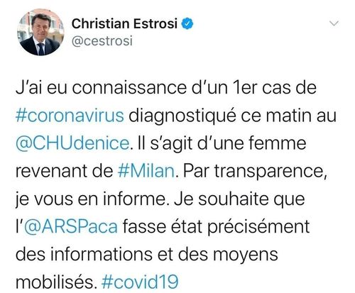 尼斯市长christian estrosi的推特