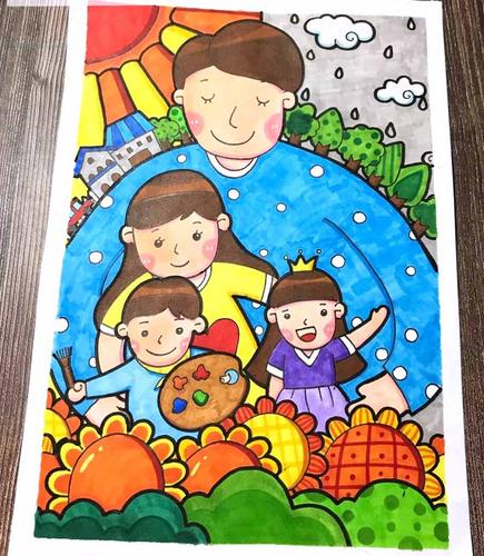 父亲节儿童画,为爸爸准备的暖心小礼物