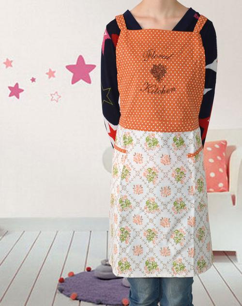 绣花围裙(桔色)