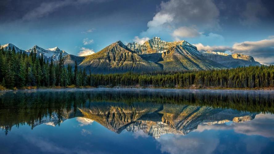 水中倒影唯美自然风光写真,高清壁纸,风景图片-回车