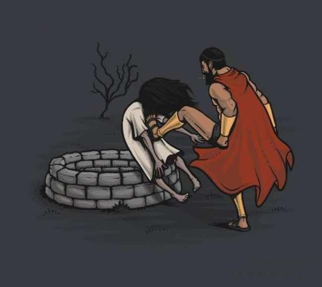 当贞子遇上斯巴达!超有内涵的贱插画