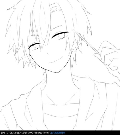 绘画动漫人物男生图片