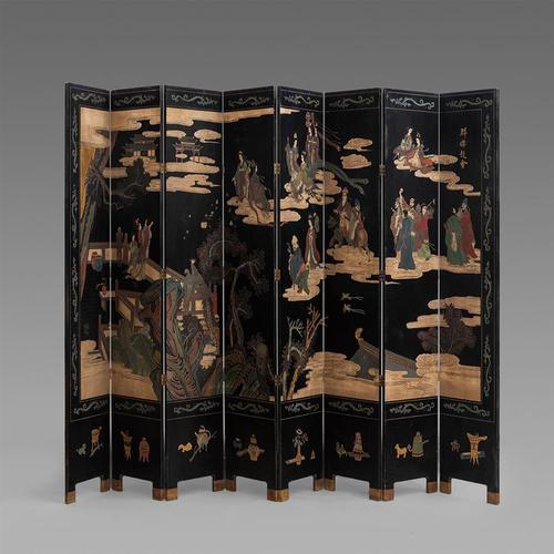 外销款彩大漆八扇屏风-屏风-西堤欧洲古董家具-cite galleries-18-19