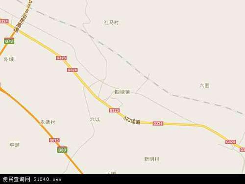 中国广西壮族自治区百色市右江区四塘镇地图(卫星地图)