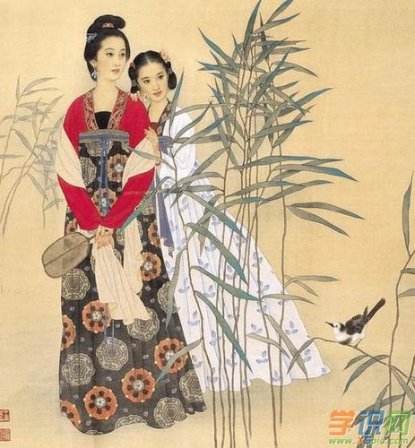 中国古代人物工笔画作品