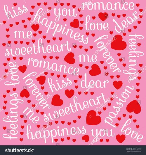 请登录 | 原标题 fancy pattern for valentine"s day with words