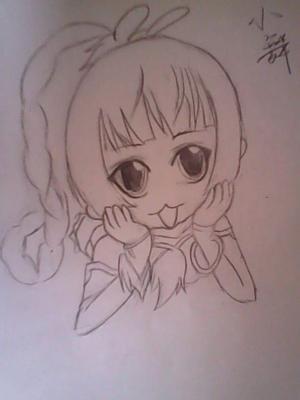 简笔画小舞大头像