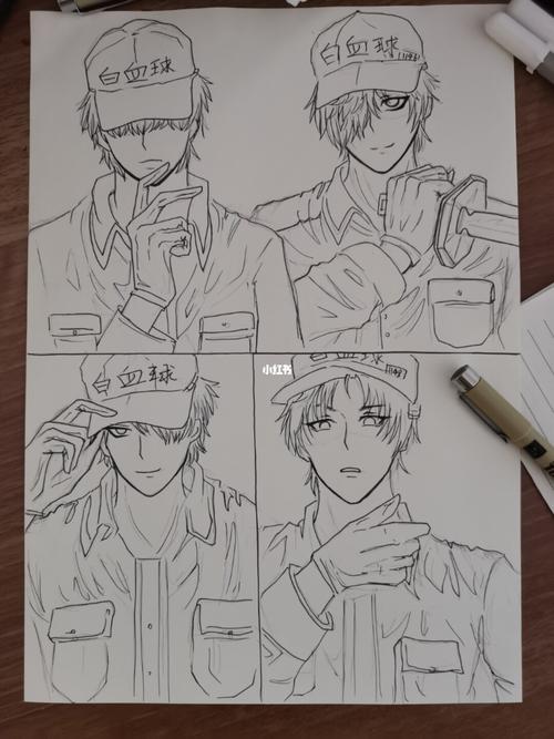 工作细胞,白细胞,手绘_手绘_文化_绘画