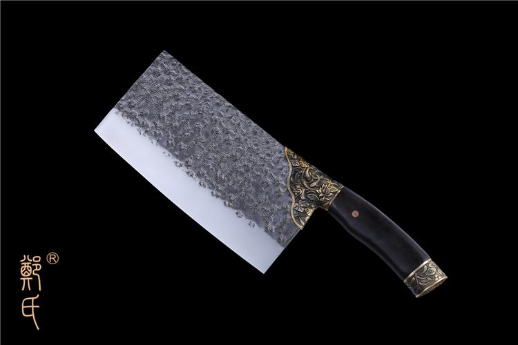 荷塘月色淬火纹斩切刀-浙江郑氏刀剑有限公司,高级工艺美术师,工艺