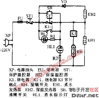 东芝df(s)型电热水瓶电路图_电路图