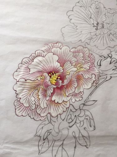 工笔画(芙蓉花的染色工艺)