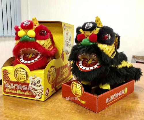 大量批发工艺品,有电动招财醒狮,狮子摆件