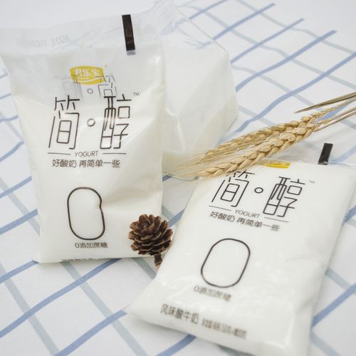 君乐宝简醇无糖酸奶150g袋装网红白袋早餐酸牛奶视频