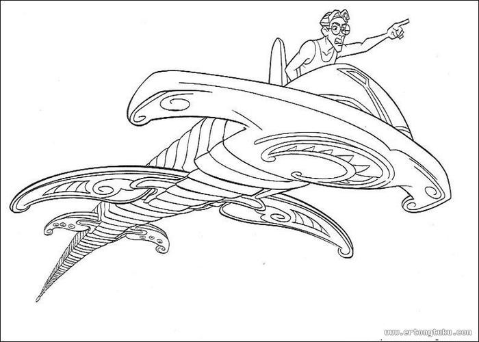 亚特兰蒂斯图片填色画